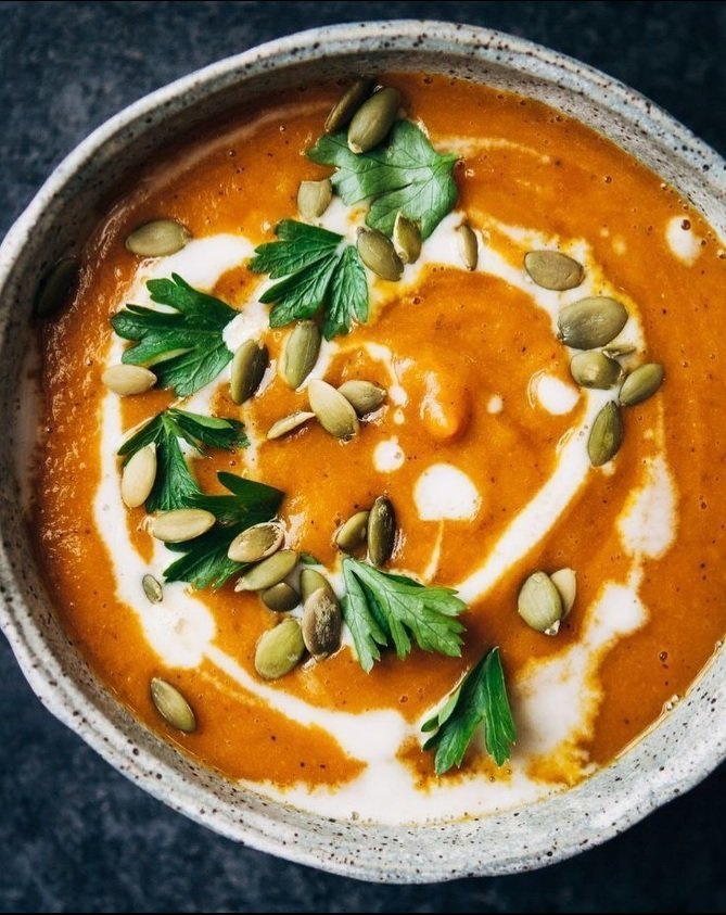 Healthy buffet with plant-based ingredients